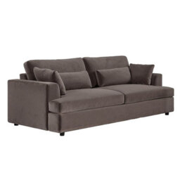 Solace+Co Drew 3 Seater Brown Velvet Sofa - thumbnail 4