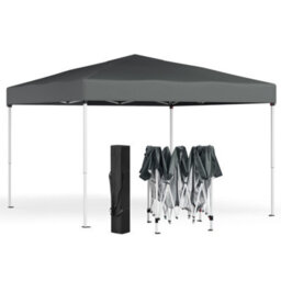 LEDREM Pop Up Gazebo,drizzle-Resistant Folding Canopy Tent, Portable Outdoor Shade Tent With Carry Bag, Market, Dark Grey - thumbnail 2