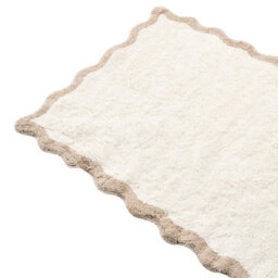 Beliani Bath Mat Nangal Brown/ Beige 80 X 150 Cm Cotton - thumbnail 4