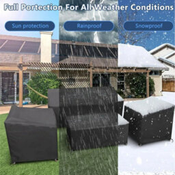 Latto Home 210D Oxford Outdoor Furniture Cover Waterproof Garden Table & Chair Set Cover Uv Resistant Set Of 4 - thumbnail 5