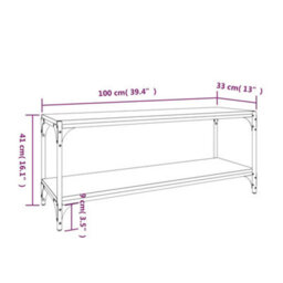 Walplus Tv Cabinet Grey Sonoma 100X33X41 Cm Engineered Wood And Steel - thumbnail 9