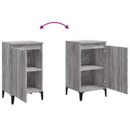 Berkfield Bedside Cabinet Grey Sonoma 40X35X70 Cm Engineered Wood - thumbnail 8
