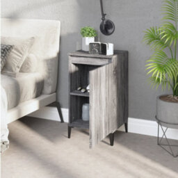 Berkfield Bedside Cabinet Grey Sonoma 40X35X70 Cm Engineered Wood - thumbnail 3