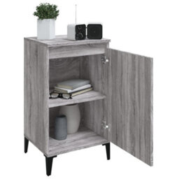 Berkfield Bedside Cabinet Grey Sonoma 40X35X70 Cm Engineered Wood - thumbnail 4