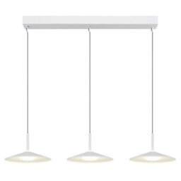 Luminosa Lighting Luminosa Lampone Bar Pendant Ceiling Light White Matt 3X Led 4000K - thumbnail 3