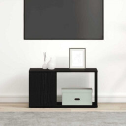 Berkfield Tv Cabinet Black Oak 60X24X32 Cm Engineered Wood - thumbnail 2