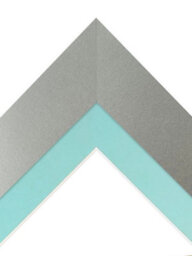 Frames By Post Metro Light Grey Frame With Blue Mount For Image Size 12 X 8 Inch - thumbnail 3