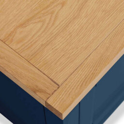 Farro Xl Navy Blue Bedside Table Fully Assembled - By Roseland Furniture - thumbnail 5