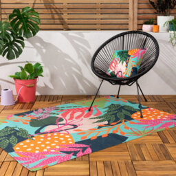 Furn. Coralina Woven Abstract Floral Outdoor/indoor Rug - thumbnail 1