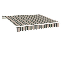 Sundaze 3X2.5M Garden Awning Replacement Fabric Top Cover Front Valance Multi-Stripe - thumbnail 2