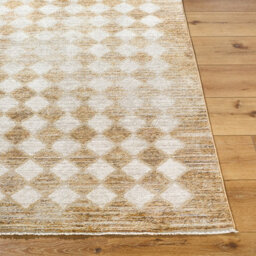 Livabliss Galey Alix Myrtle Avenue-Geometric Brown Cream Taupe Diamond Pattern Fringe Living Dining Bedroom Rug 200 X 275 Cm Easy Care - thumbnail 5