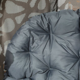 Outsunny Foldable Egg Chair With Cushions, Indoor Outdoor Swivel Lounger, Grey - thumbnail 9