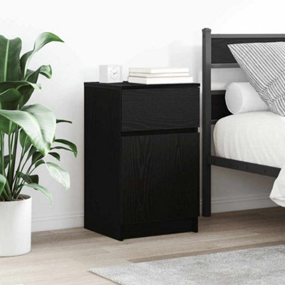 Berkfield Bedside Cabinet Black 39X35X65 Cm Engineered Wood - image 1