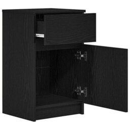 Berkfield Bedside Cabinet Black 39X35X65 Cm Engineered Wood - thumbnail 5