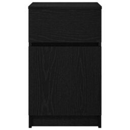 Berkfield Bedside Cabinet Black 39X35X65 Cm Engineered Wood - thumbnail 6