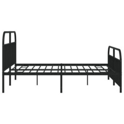Berkfield Metal Bed Frame With Headboard And Footboard Black 193X203 Cm - thumbnail 7
