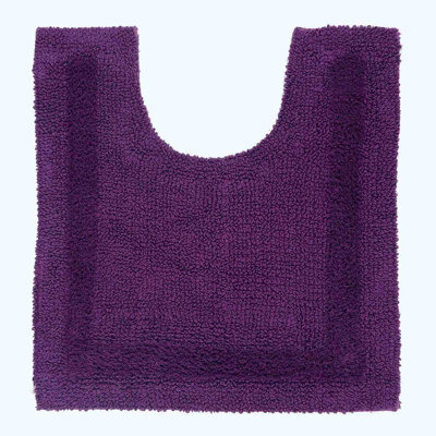 Homescapes Luxury Reversible Cotton Pedestal Mat - Plum - image 1