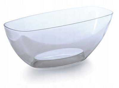 B2C Plant Orchid Pot Plastic 3 Colours Gloss Oval Planter Transparent Clear 36Cm - image 1