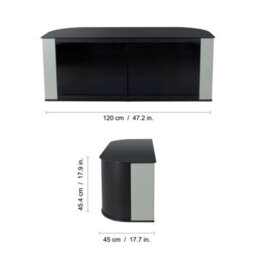 "Avf Gallery 1.2M Corner Tv Stand, For Tvs Up To 60"" - Pebble Grey" - thumbnail 9