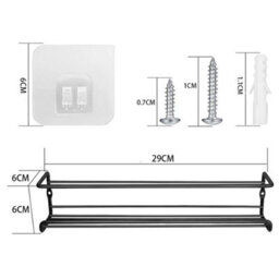4Pcs Spice Herb Jar Rack Wall Shelf Holder - thumbnail 2