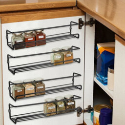 4Pcs Spice Herb Jar Rack Wall Shelf Holder - thumbnail 4
