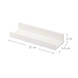 2Pcs Bathroom Shelf No Drill Organizer Shower Storage Rack White Corner Shelves - thumbnail 2
