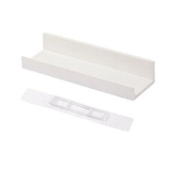 2Pcs Bathroom Shelf No Drill Organizer Shower Storage Rack White Corner Shelves - thumbnail 1
