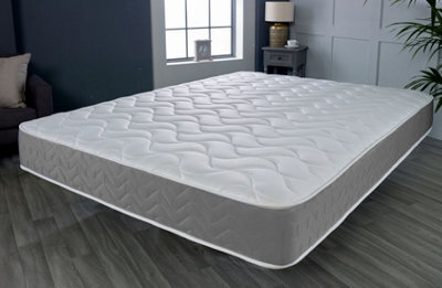 Starlight Beds Grey Memory Foam Hybrid Sprung Mattress 5Ft King Size (150Cm X 200Cm) - image 1