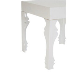 Orsina High Gloss White Sie Table, White Wood Side Table, Wooden Bedside Table, Contemporary Natural Wood Side Table - thumbnail 3