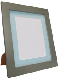 Frames By Post Metro Dark Grey Frame With Blue Mount For Image Size A5 - thumbnail 4