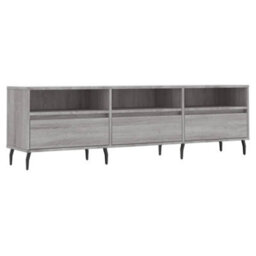 Berkfield Sturdy Tv Cabinet Grey Sonoma 150X30X44.5 Cm Engineered Wood - thumbnail 1