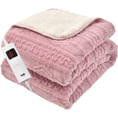 Glamhaus Heated Electric Throw Blanket - Luxurious & Soft Design - 9 Temperature Settings & 9-Hour Timer Pink - image 1