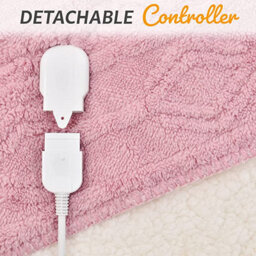 Glamhaus Heated Electric Throw Blanket - Luxurious & Soft Design - 9 Temperature Settings & 9-Hour Timer Pink - thumbnail 4