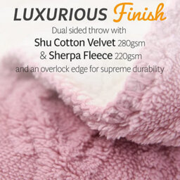 Glamhaus Heated Electric Throw Blanket - Luxurious & Soft Design - 9 Temperature Settings & 9-Hour Timer Pink - thumbnail 5