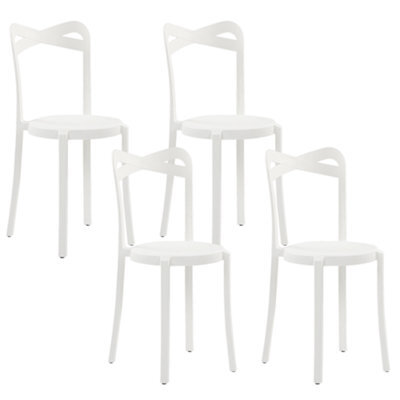 Beliani Set Of 4 Garden Chairs Camogli White - image 1