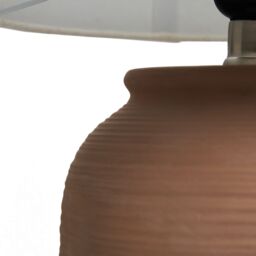 Inlight Earlam Ceramic Round Matt Terracotta Table Lamp - thumbnail 6