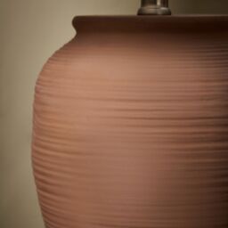 Inlight Earlam Ceramic Round Matt Terracotta Table Lamp - thumbnail 3