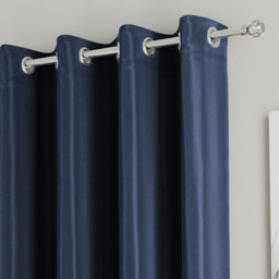 Enhanced Living Nightfall Plain Supersoft Navy Thermal Blockout Eyelet Curtains (Pair) - 90 X 90 Inch (229 X 229Cm) - thumbnail 2