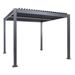 Beliani Gazebo Fornoli Metal 296 Cm 296 Cm Black - thumbnail 4