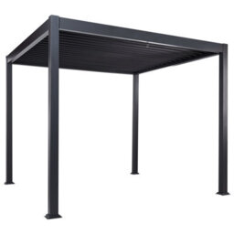Beliani Gazebo Fornoli Metal 296 Cm 296 Cm Black - thumbnail 6