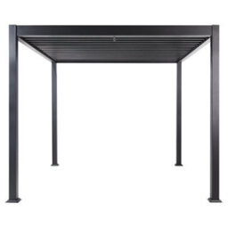 Beliani Gazebo Fornoli Metal 296 Cm 296 Cm Black - thumbnail 1