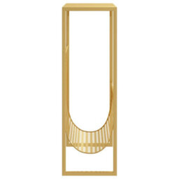 Berkfield Magazine Rack Gold 35X15X45 Cm Steel - thumbnail 4