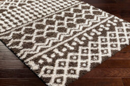 Livabliss Urban Shaggy-Geometric Brown Ivory Soft Plush Pile Living Bedroom Rug 130 X 170 Cm Easy Care, Non Shedding - thumbnail 6