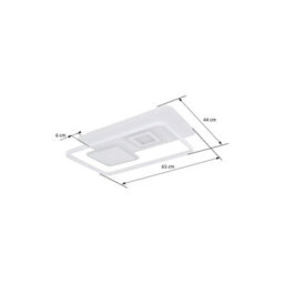 Luminosa Lighting Luminosa Roderick 44X65Cm Integrated Led Semi Flush Ceiling Light White Led Dimmable 3000-6000K Remote Control - thumbnail 9