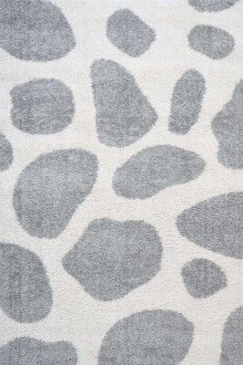 The Rugs Moodi Shaggy Grey Tarn Rug Runner Abstract Thick High Pile For Living Rooms, Bedrooms, Hallways, Kitchens - image 1