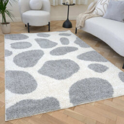 The Rugs Moodi Shaggy Grey Tarn Rug Runner Abstract Thick High Pile For Living Rooms, Bedrooms, Hallways, Kitchens - thumbnail 7