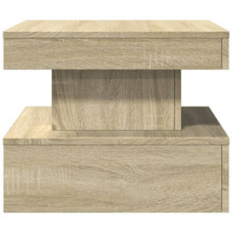 Berkfield Coffee Table With Led Lights Sonoma Oak 50X50X40 Cm - thumbnail 8