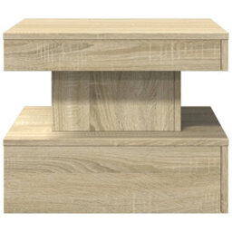 Berkfield Coffee Table With Led Lights Sonoma Oak 50X50X40 Cm - thumbnail 7