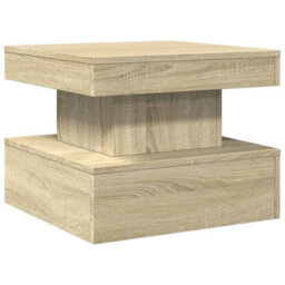 Berkfield Coffee Table With Led Lights Sonoma Oak 50X50X40 Cm - thumbnail 3