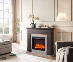 "Flamme Everleigh Electric 110Cm / 43"" Fireplace Suite Multiple Colour Options Avaliable (Espresso Oak)" - thumbnail 1
